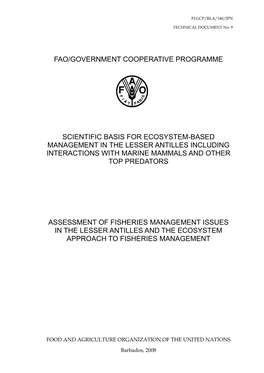 Fao/Government Cooperative Programme Scientific Basis