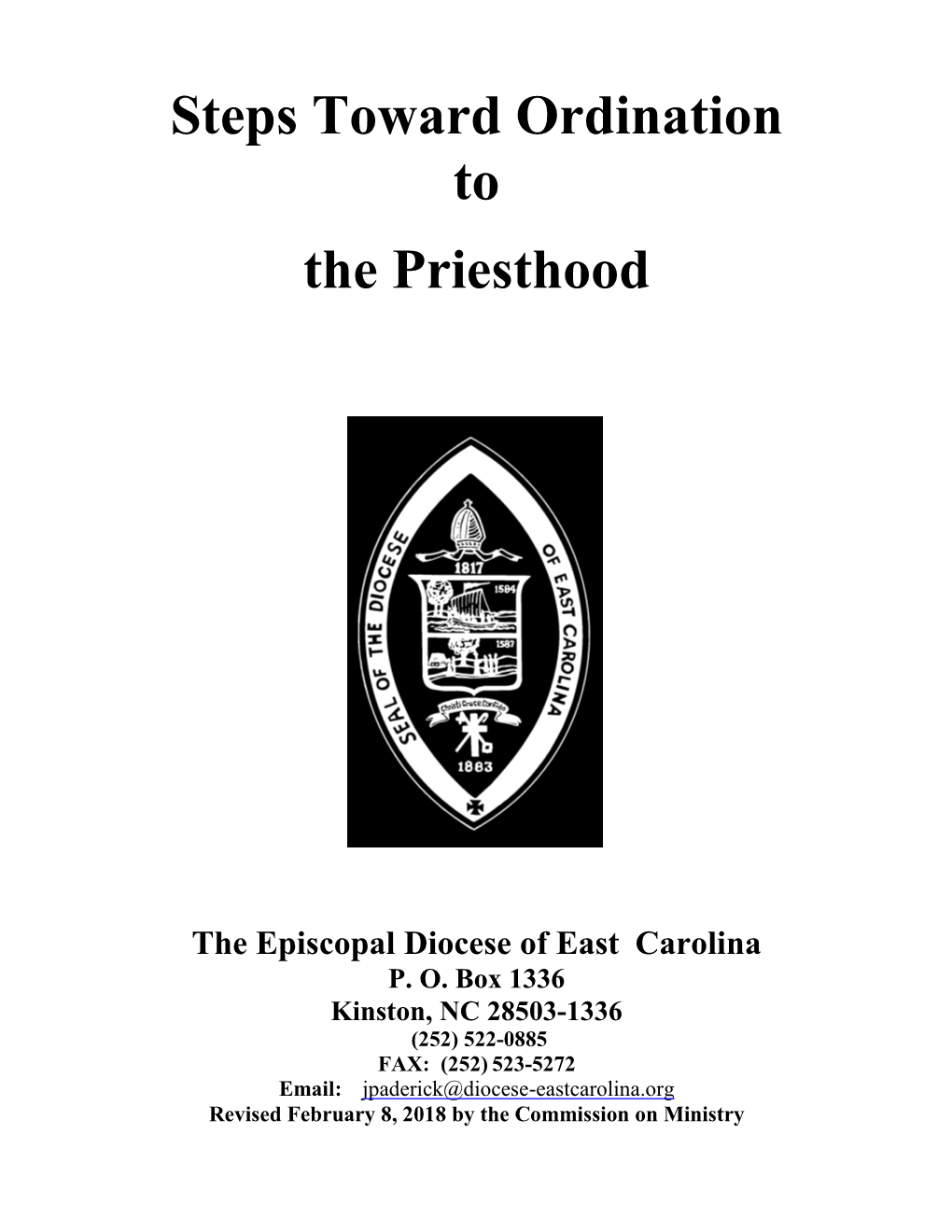 Steps Toward Ordination to the Priesthood