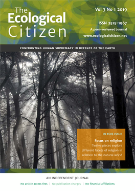 Ecological ISSN 2515-1967 a Peer-Reviewed Journal Citizen
