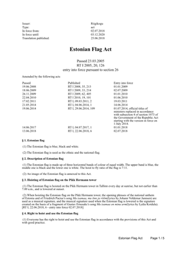 Estonian Flag Act