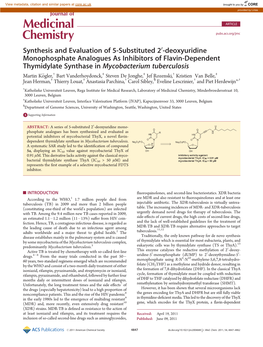 Synthesis and Evaluation of 5-Substituted 20-Deoxyuridine