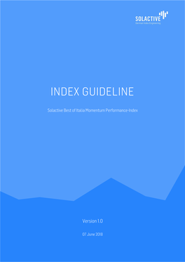 Index Guideline