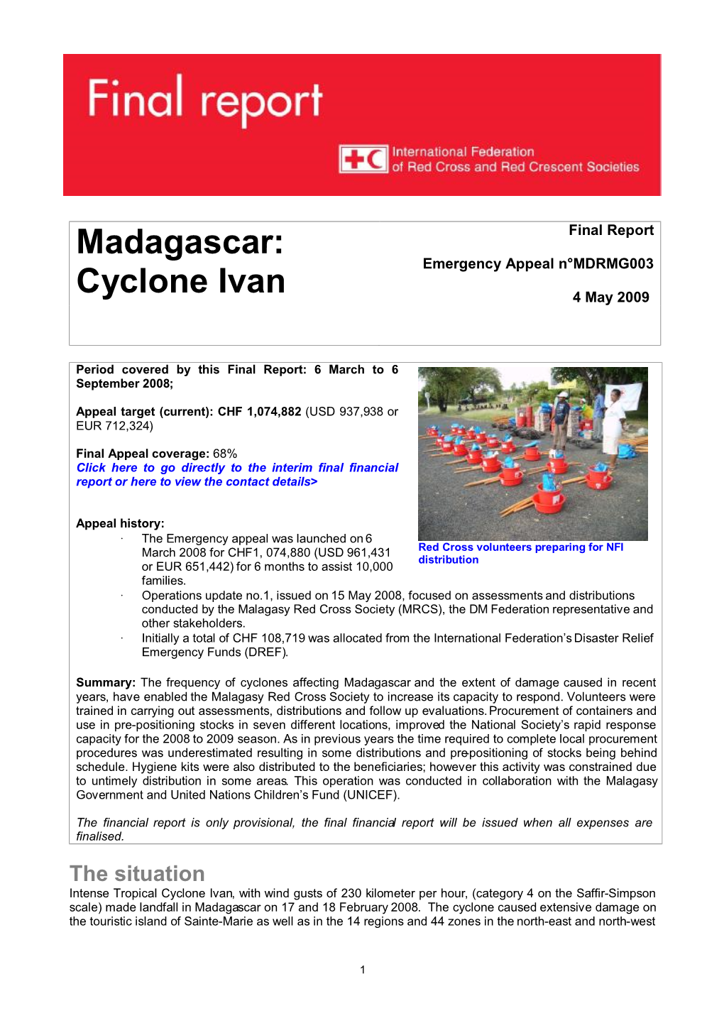 Madagascar: Cyclone Ivan