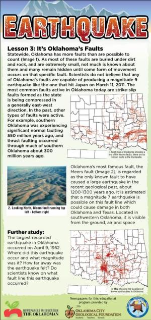 Lesson 3: It's Oklahoma's Faults