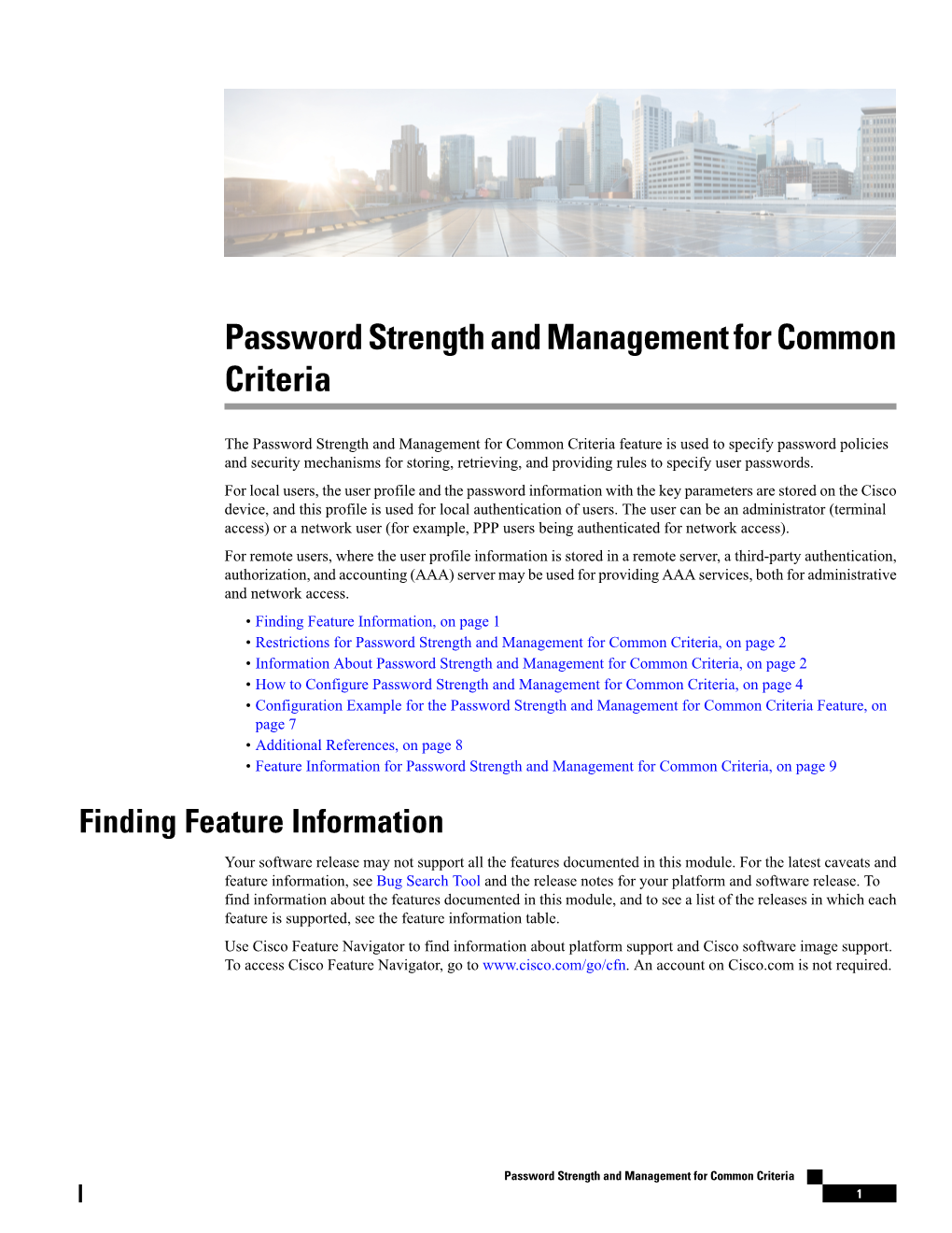 Password Strength and Management for Common Criteria