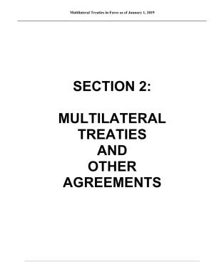 Multilateral Treaties and Other Agreements