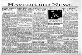 Haverfo)D News Volume 32—Number 9 Haverford (And Ardmore), Pa., Tuesday, November 19, 1940 Z 627� $2.00 a Year