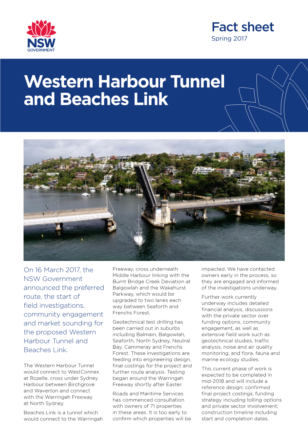 Western Harbour Tunnel and Beaches Link