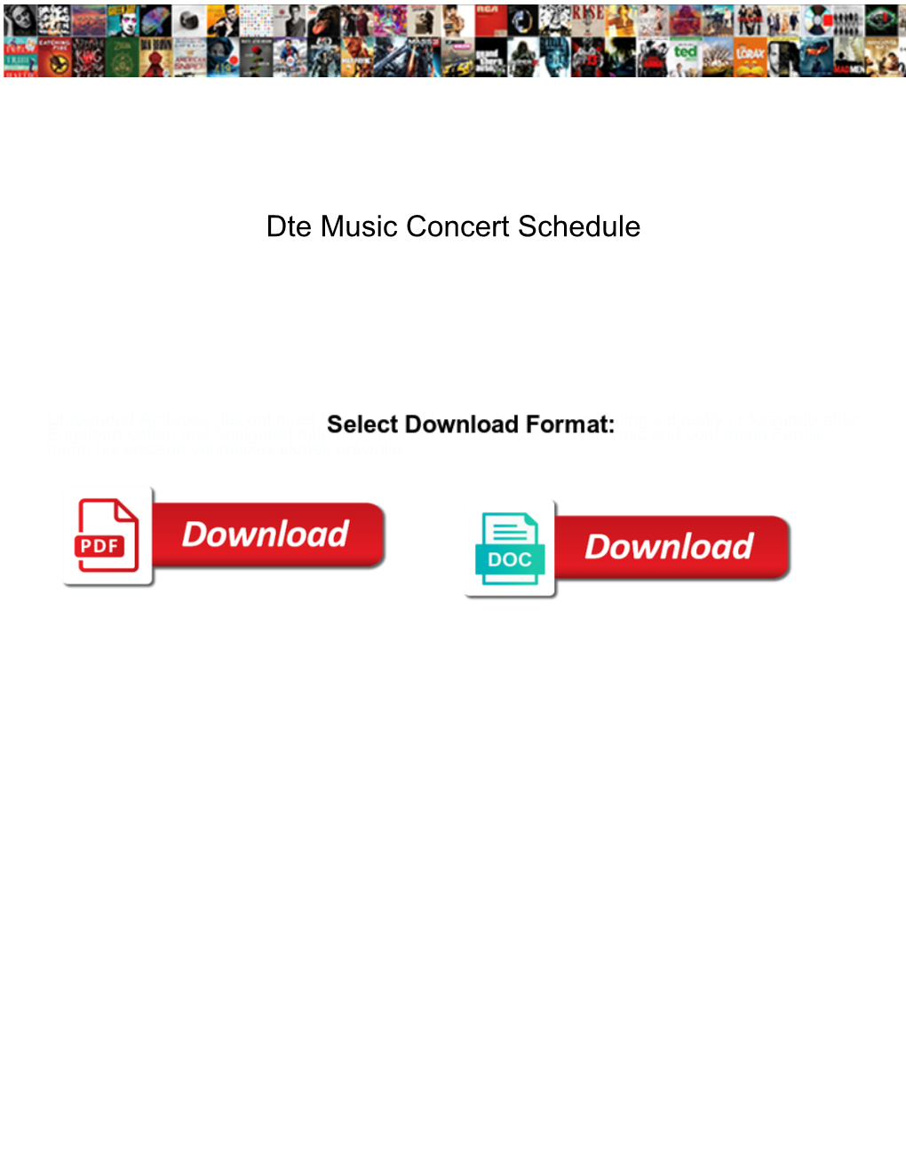 Dte Music Concert Schedule