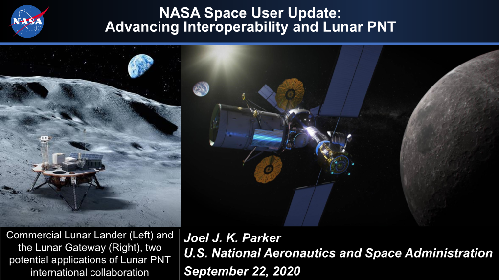 NASA Space User Update: Advancing Interoperability and Lunar PNT