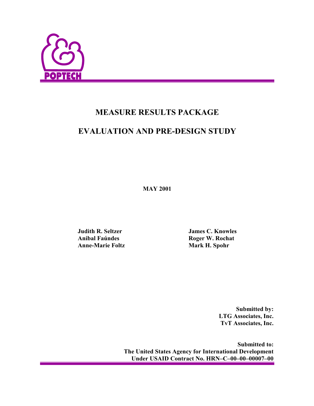 Measure Results Package Evaluation and Pre
