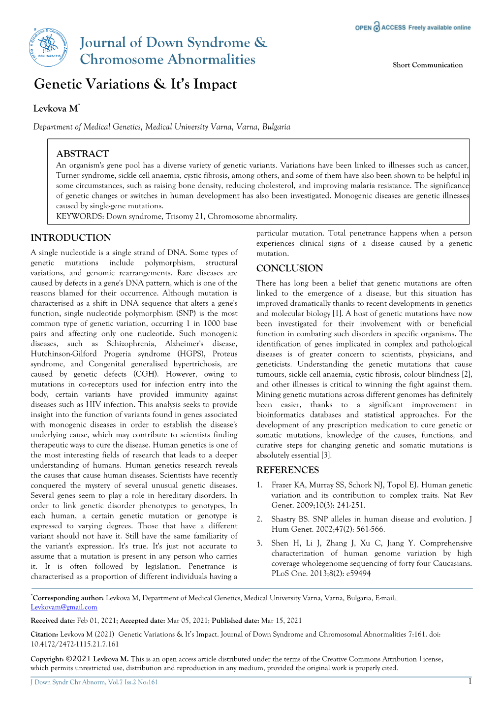 Impacts & Effects of Chromosome Abnormalities