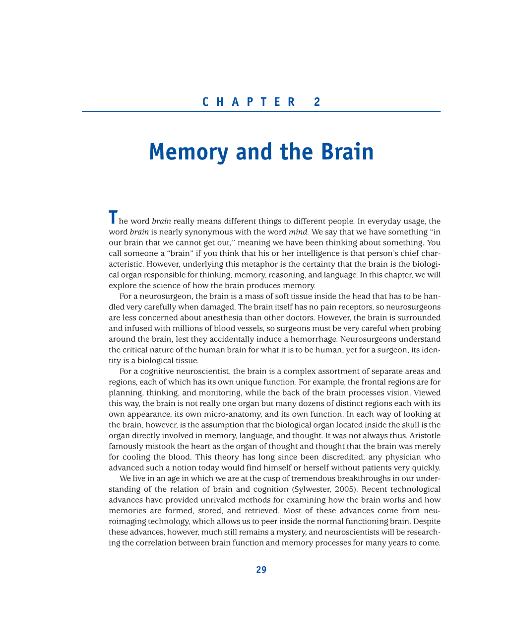 Memory and the Brain