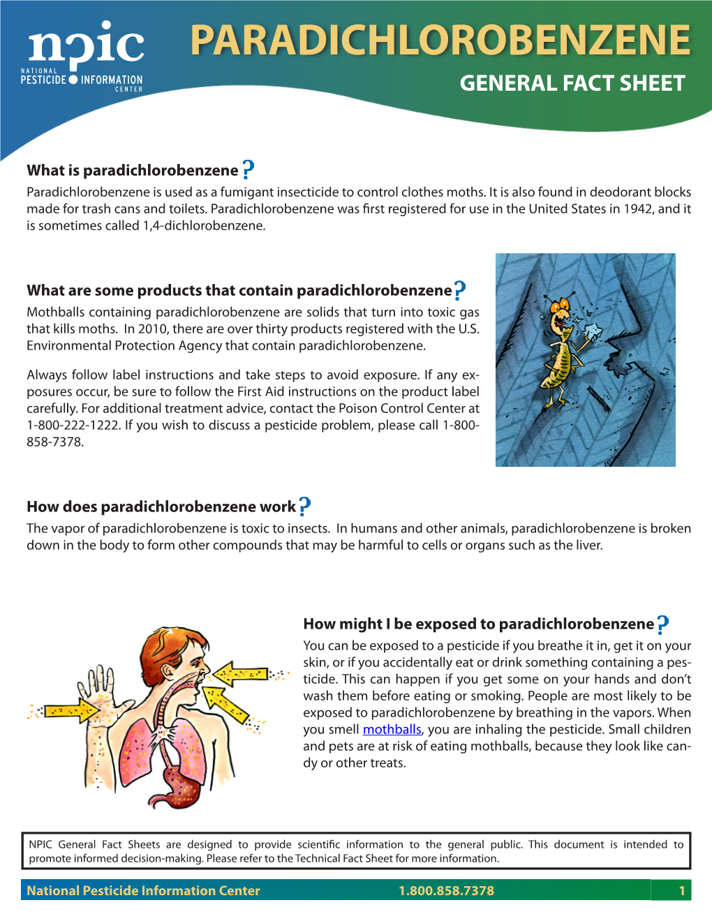 Paradichlorobenzene General Fact Sheet