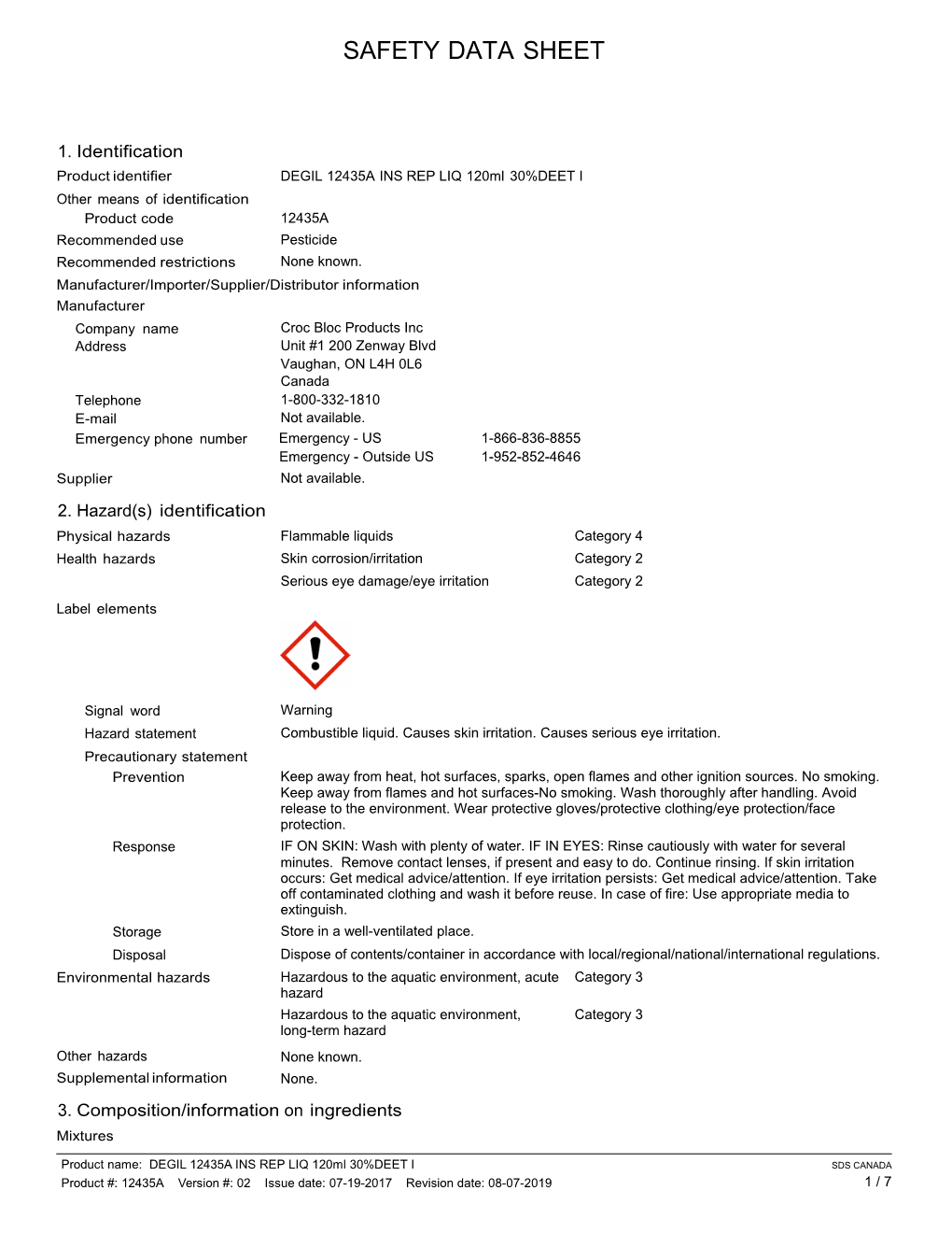 Safety Data Sheet