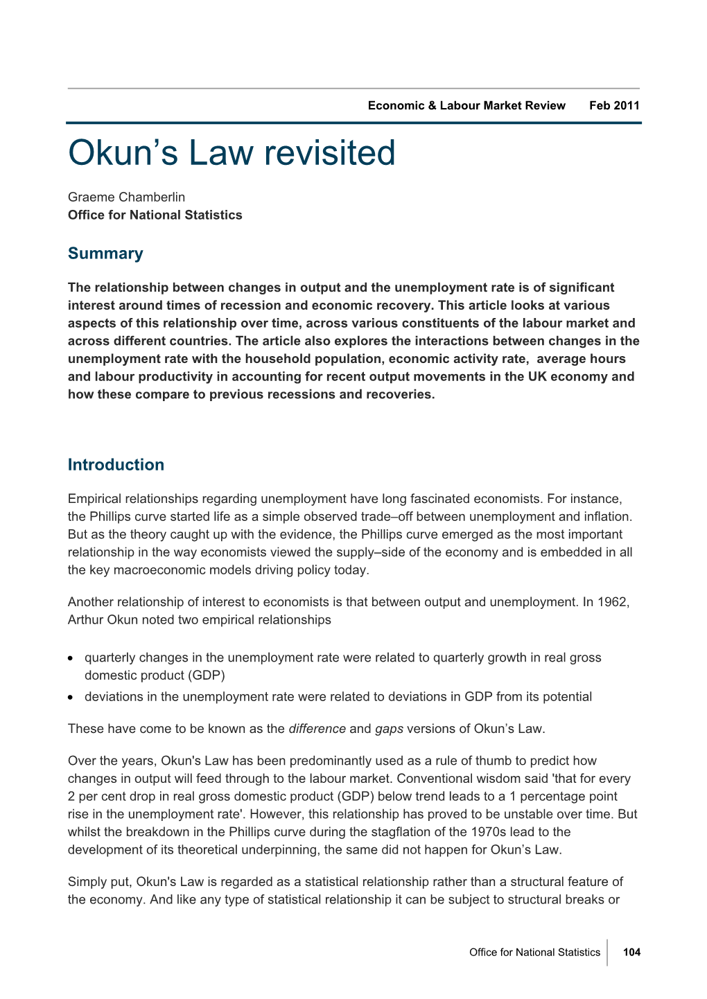 Okun's Law Revisited