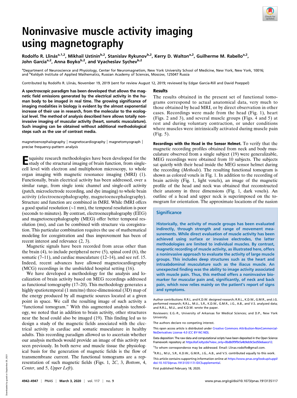 Noninvasive Muscle Activity Imaging Using Magnetography