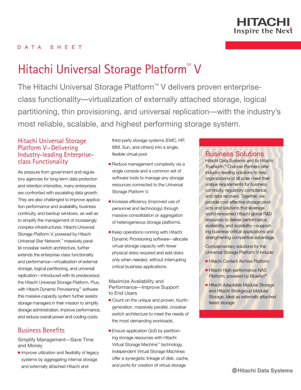 Hitachi Universal Storage Platform V