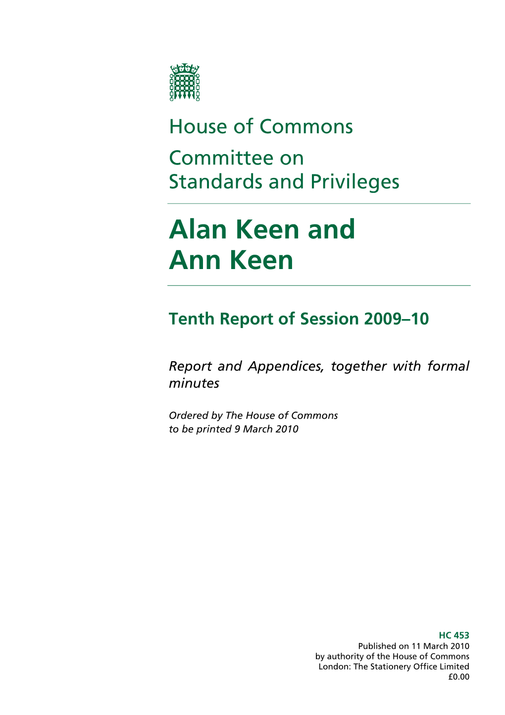 Alan Keen and Ann Keen