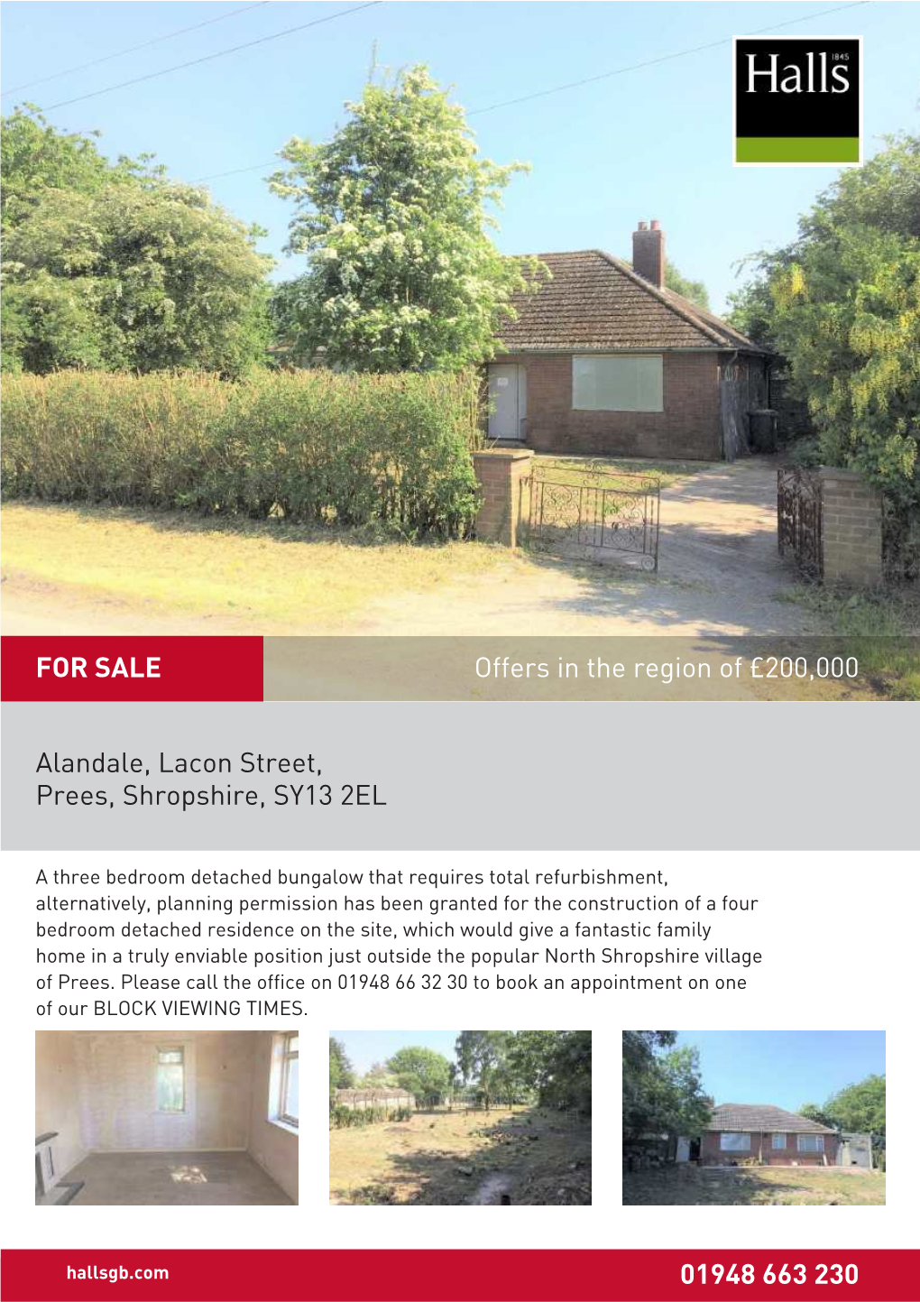 Alandale, Lacon Street, Prees, Shropshire, SY13 2EL