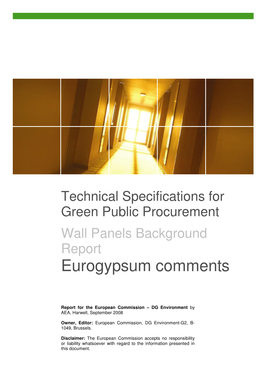 Technical Specifications for Green Public Procurement