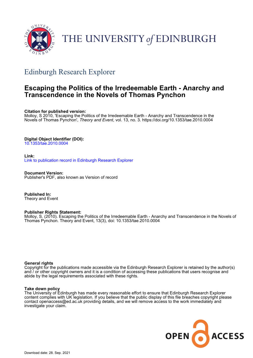 Edinburgh Research Explorer