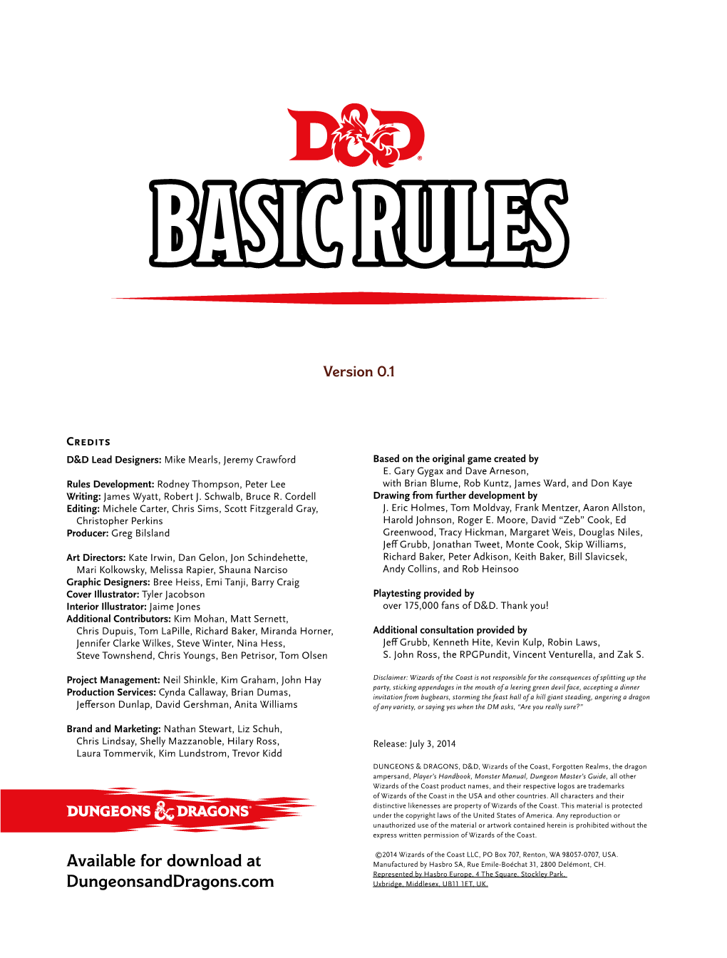 D&D Basic Rules