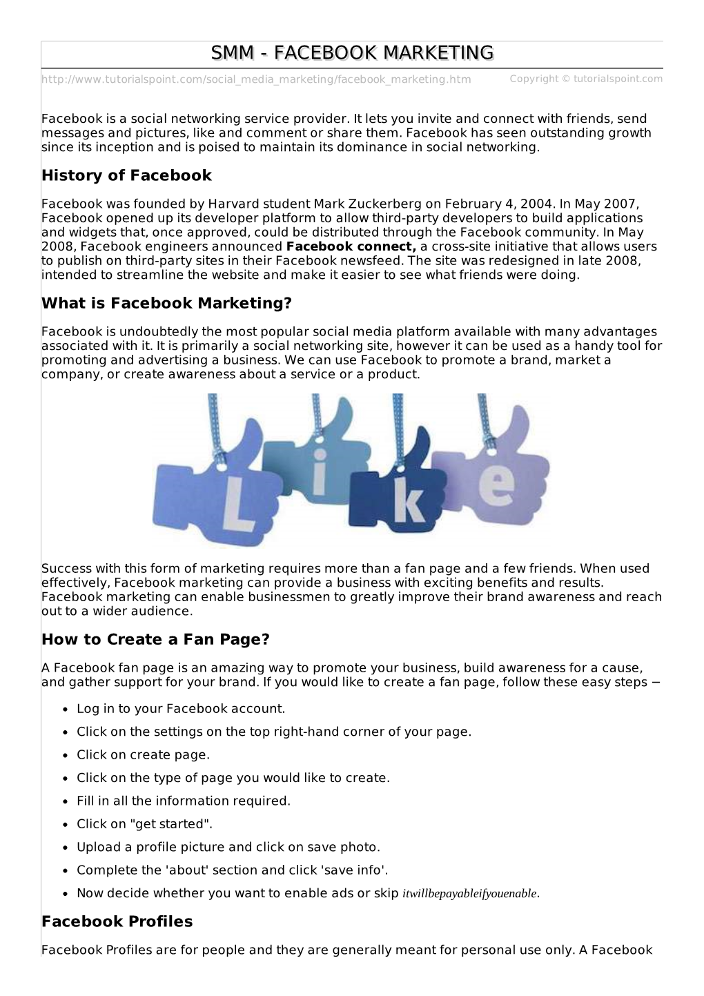 Social Media Marketing Facebook Marketing