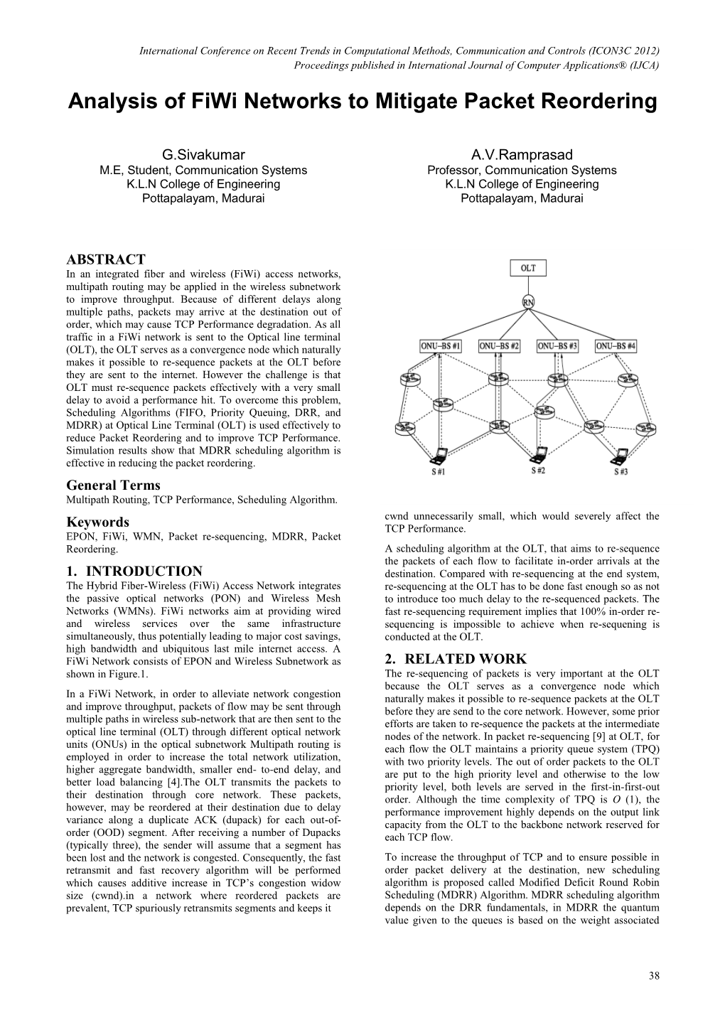 Analysis of Fiwi Networks to Mitigate Packet Reordering