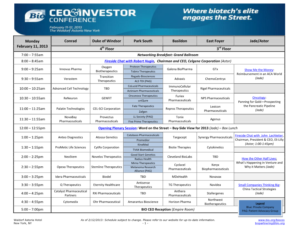 8Th Annual BIO Investor Forum