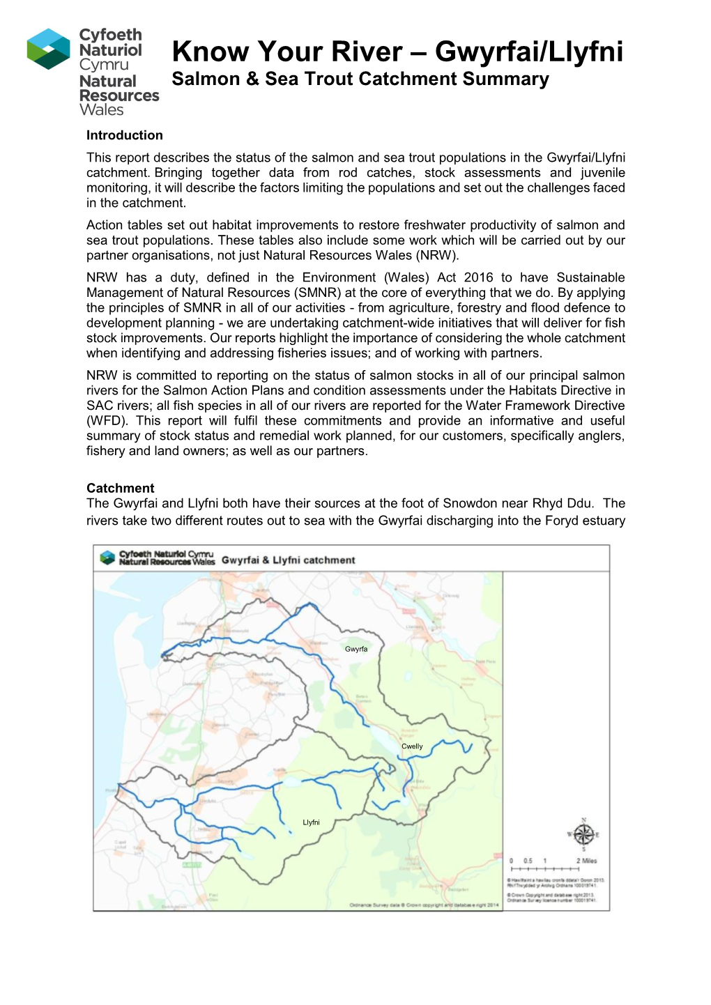 Know Your River – Gwyrfai/Llyfni Salmon & Sea Trout Catchment Summary