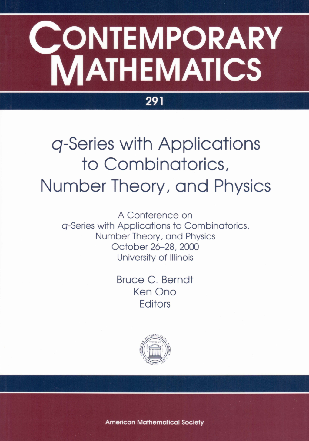 Contemporary Mathematics 291