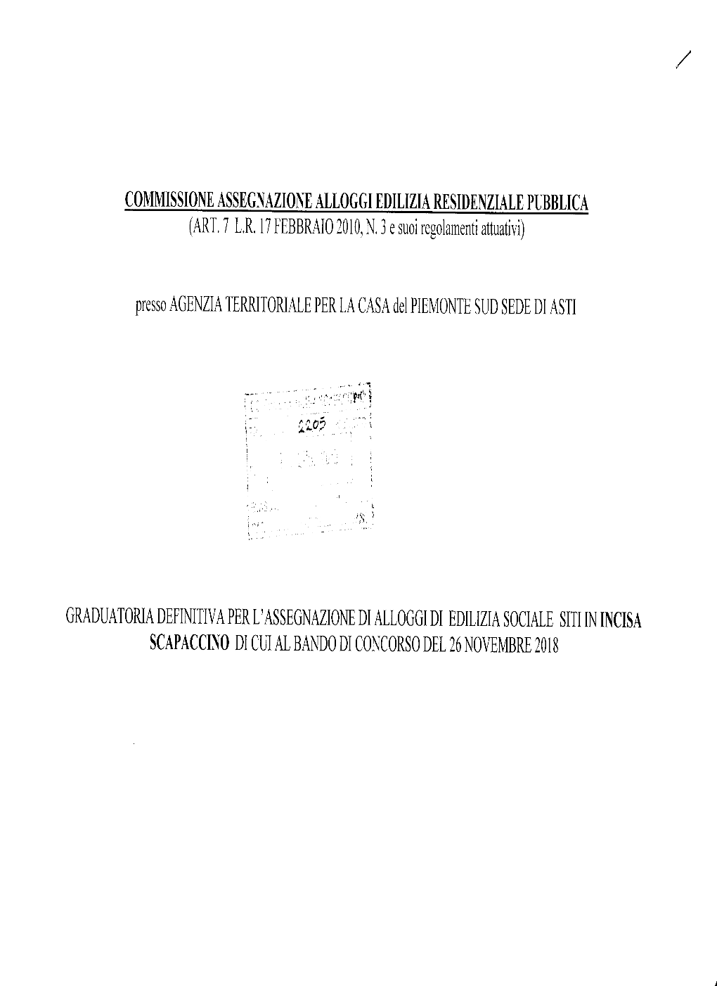 Ggi Edilizia Residenziale Pubblica (Art