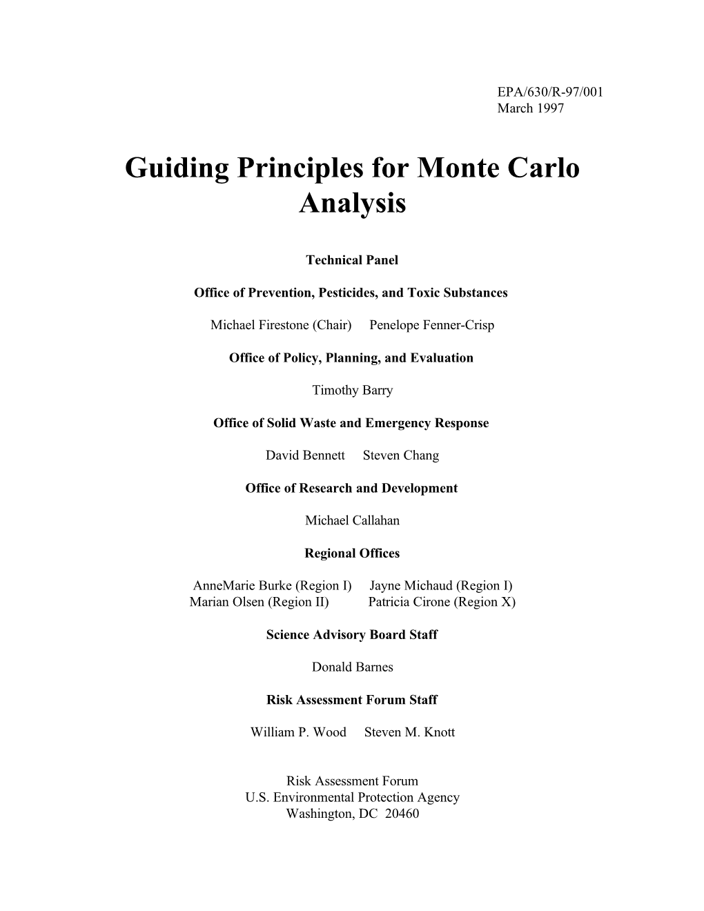 Guiding Principles for Monte Carlo Analysis (Pdf)