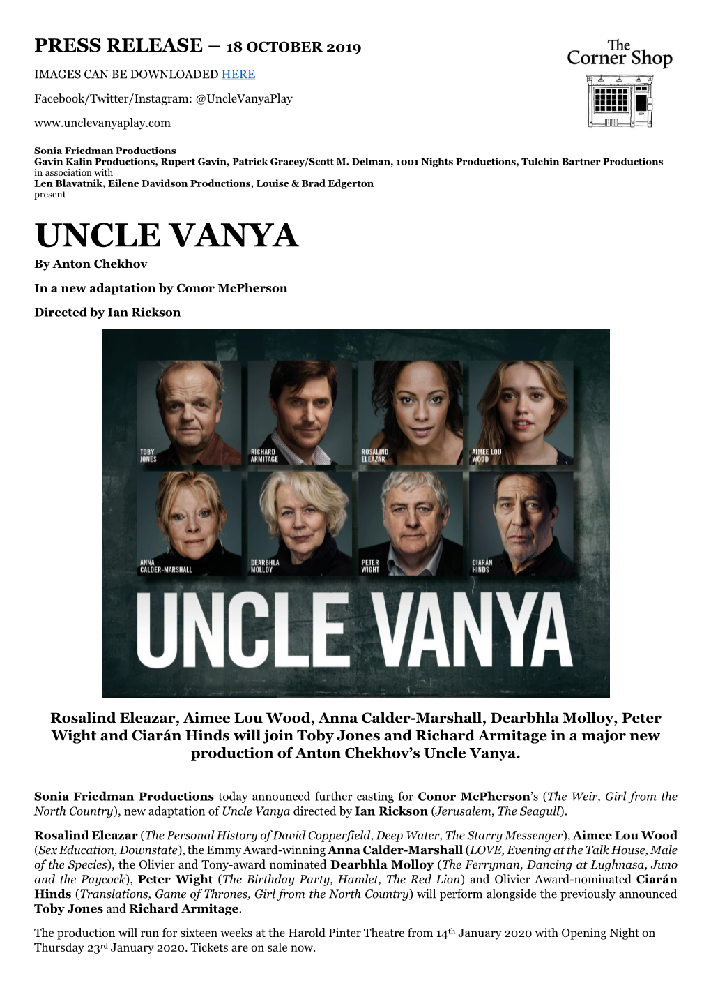 UNCLE VANYA by Anton Chekhov