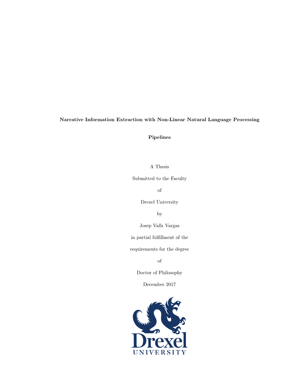 Narrative Information Extraction with Non-Linear Natural Language Processing