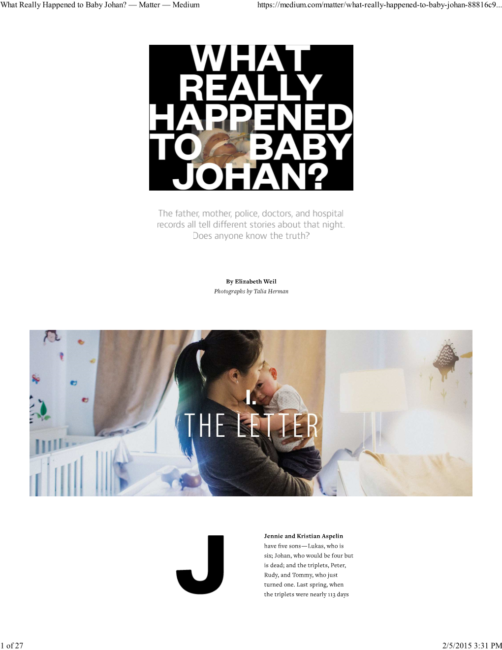 What Really Happened to Baby Johan? — Matter — Medium