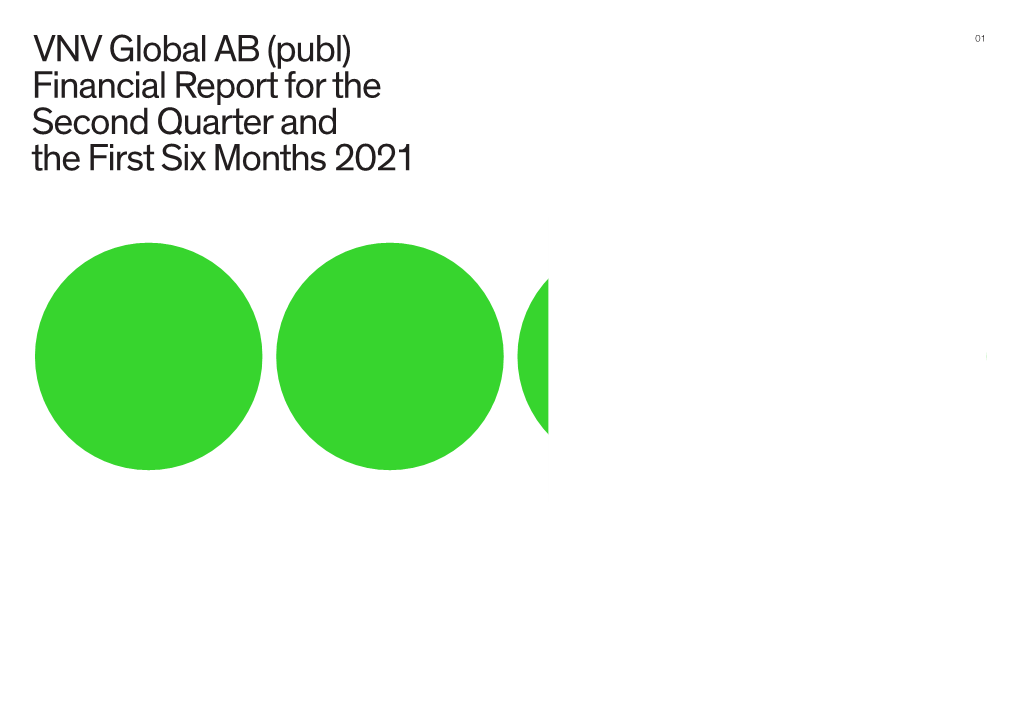 Financial Report for the Second Quarter and the First Six Months 2021 Financial Report for the Second Quarter and the First Six Months 2021 02