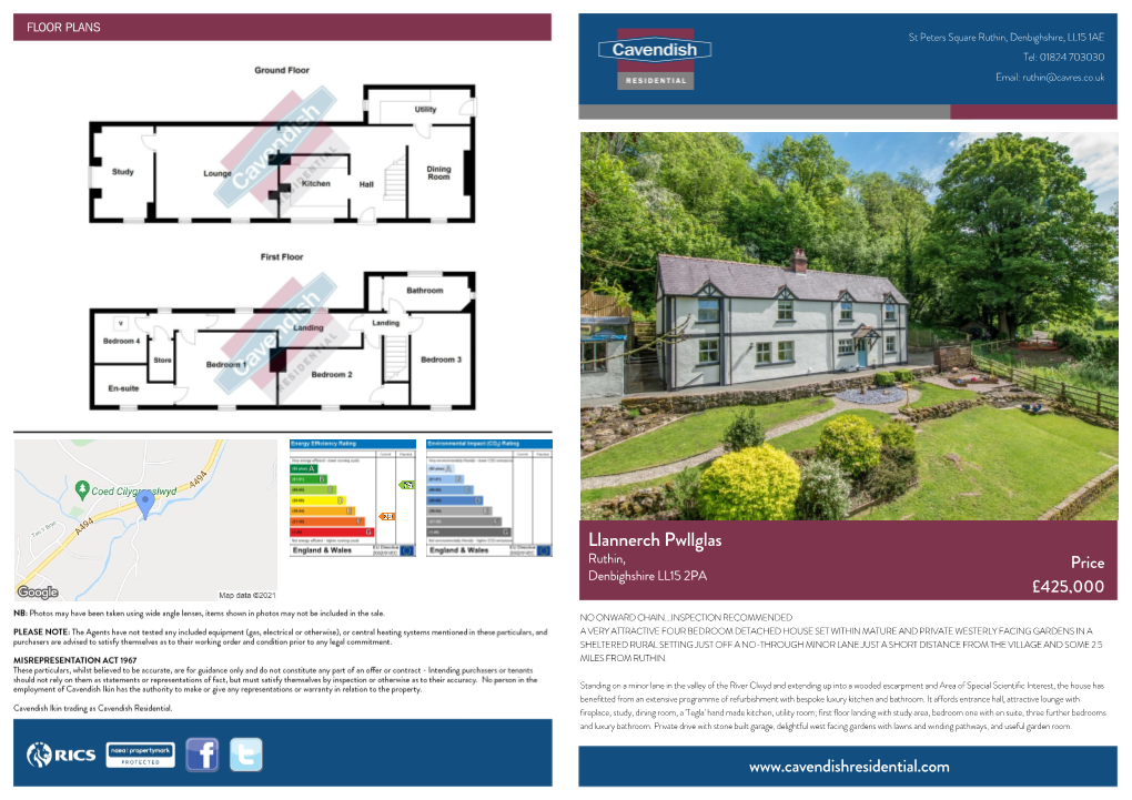 Pwllglas, Ruthin, Denbighshire, LL15 2PA Llannerch Pwllglas, Ruthin, Denbighshire, LL15 2PA