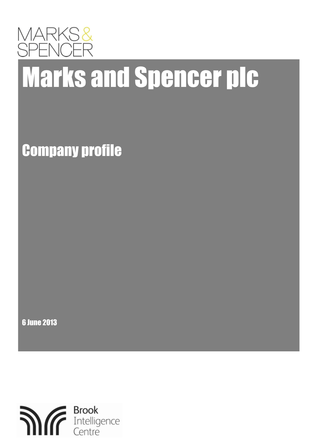 Marks & Spencer Company Profile