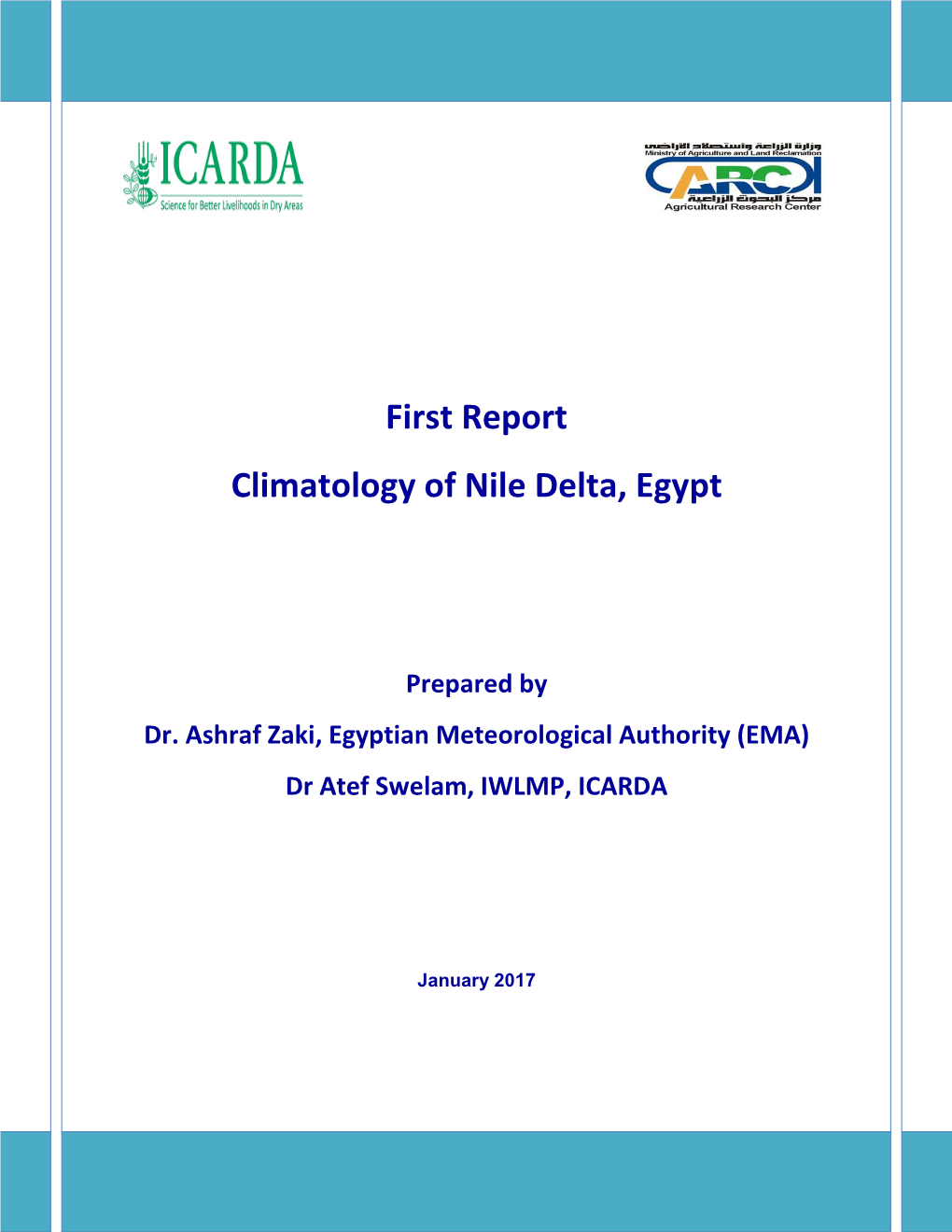 1St Report on the Climatology of Nile Delta, Egypt