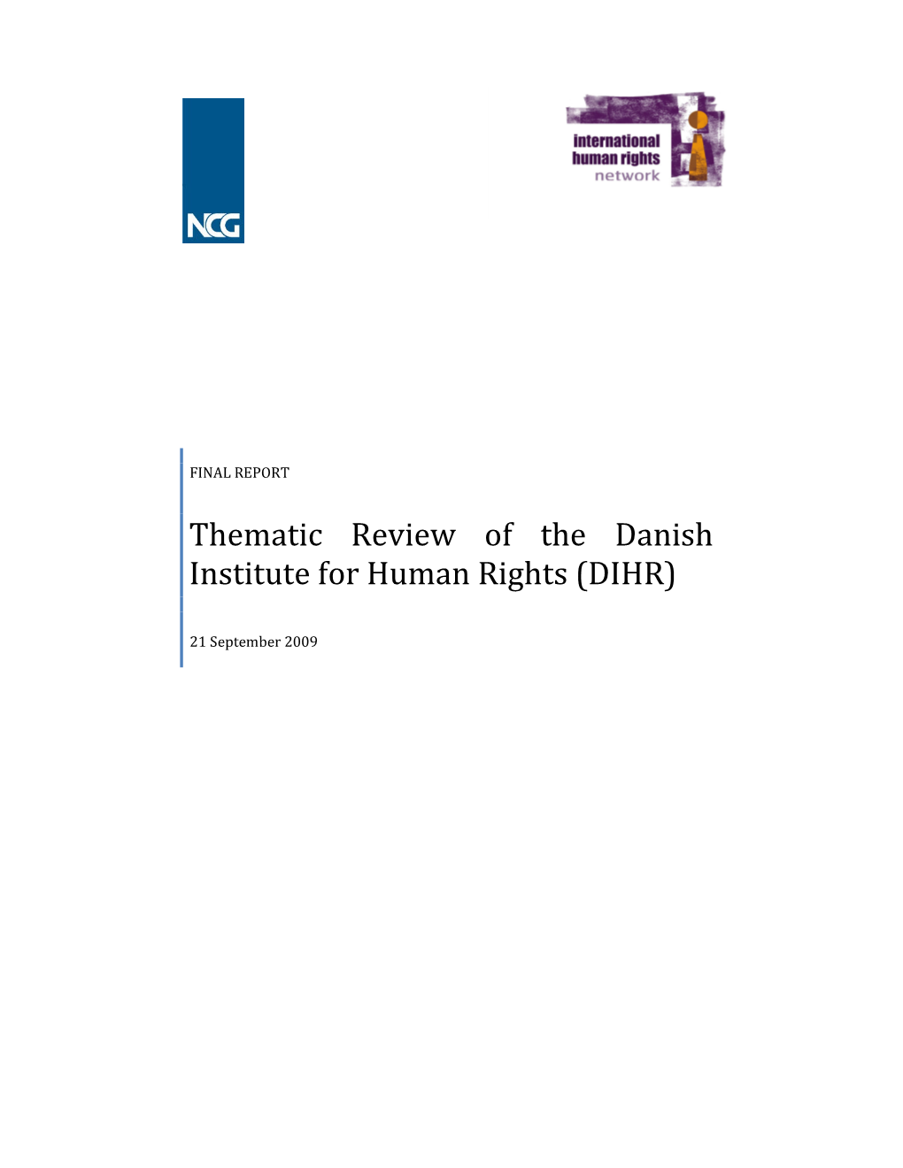 Thematic Review of the Danish Institute for Human Rights (DIHR)