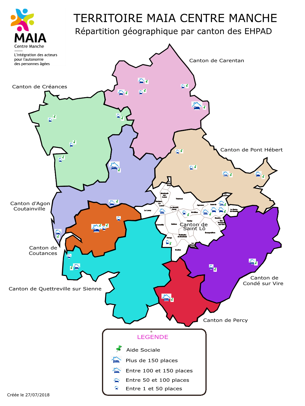 TERRITOIRE MAIA CENTRE MANCHE Répartition Géographique Par Canton Des EHPAD