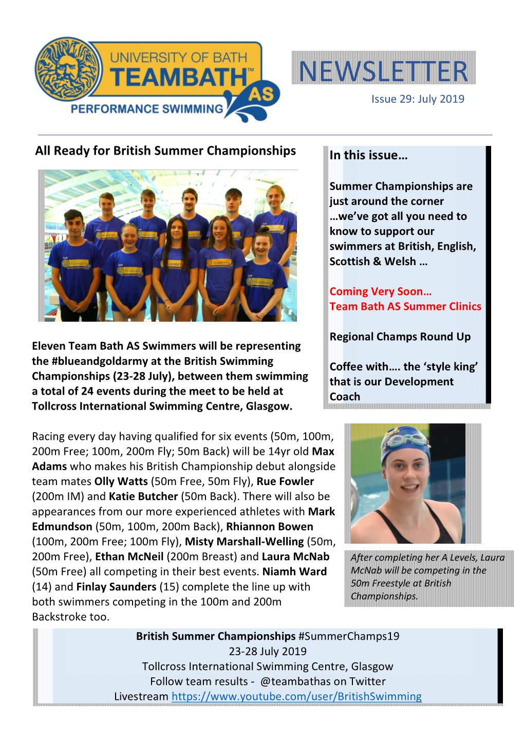 NEWSLETTER Issue 29: July 2019