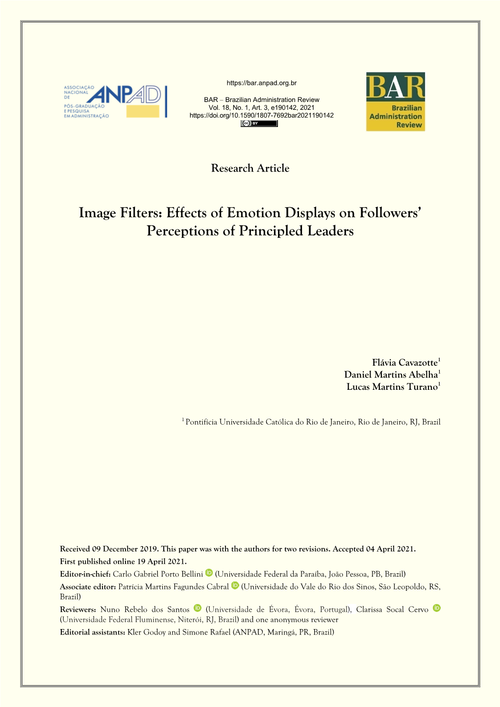 Effects of Emotion Displays on Followers' Perceptions of Principled