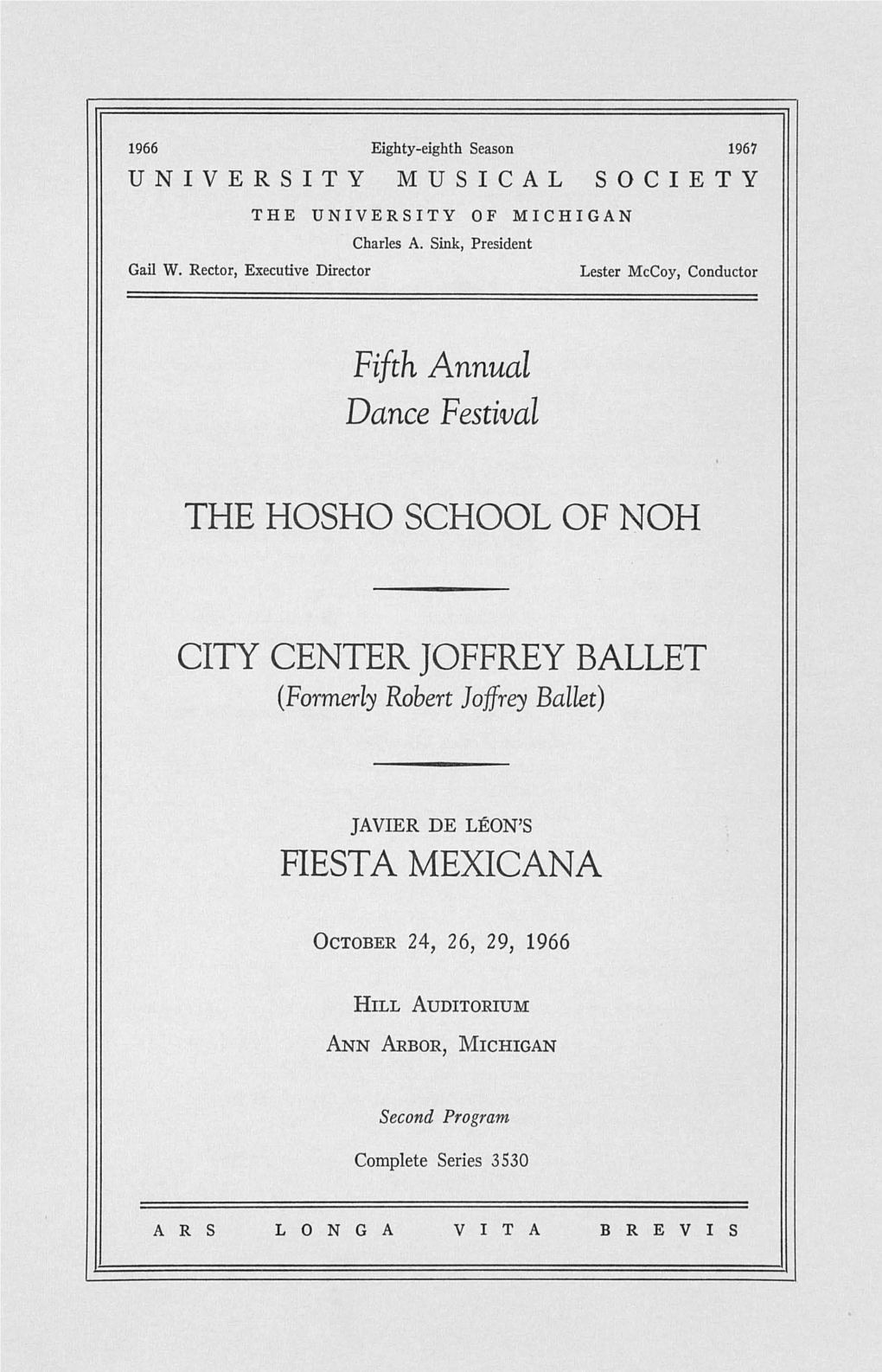 The Hosho School of Noh City Center Joffrey Ballet