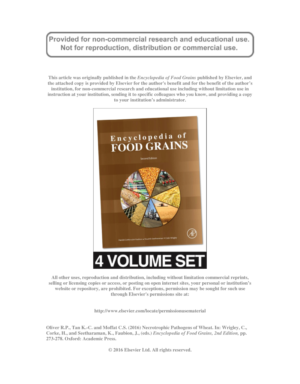 Necrotrophic Pathogens of Wheat