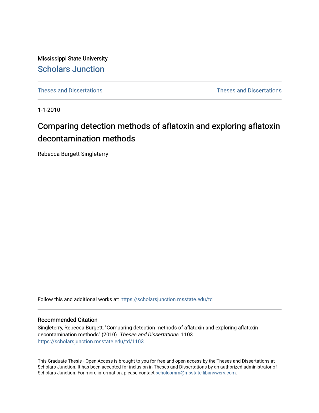 Aflatoxin Contaminated Corn