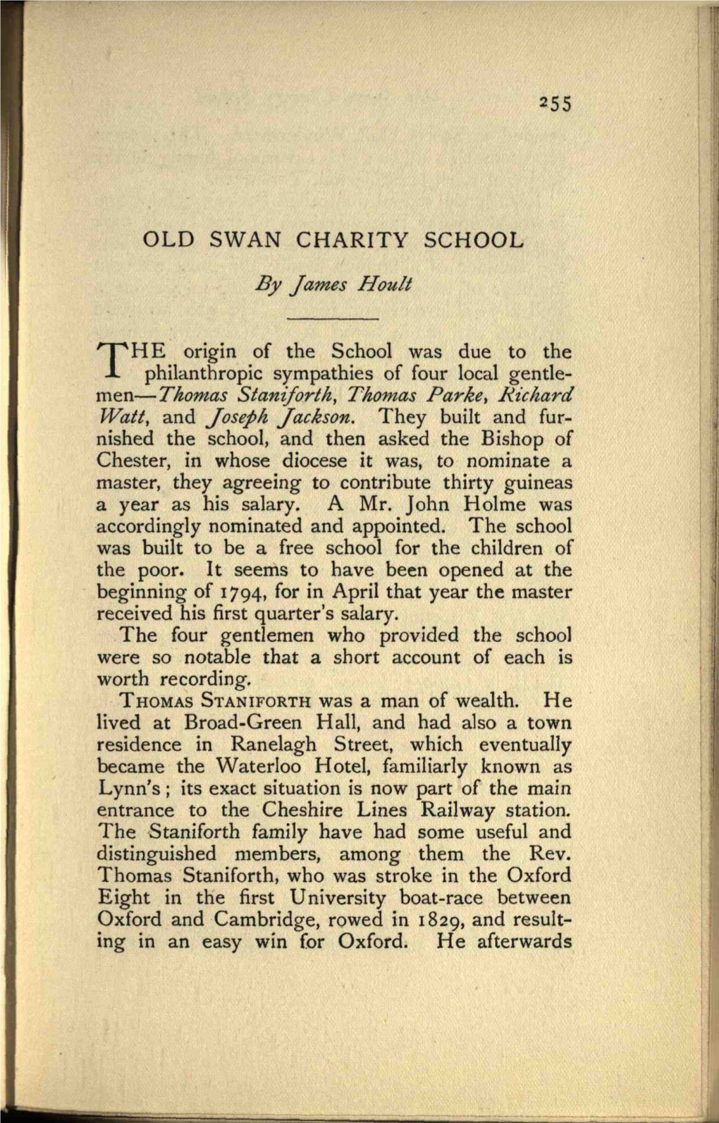 255 OLD SWAN CHARITY SCHOOL by James Hoult