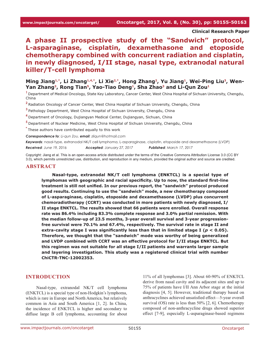 Protocol, L-Asparaginase, Cisplatin, Dexamethasone